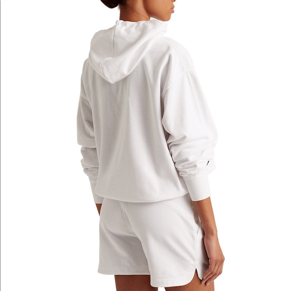 Lauren Ralph Lauren Women’s Striped Hoodie White - Picture 3 of 12